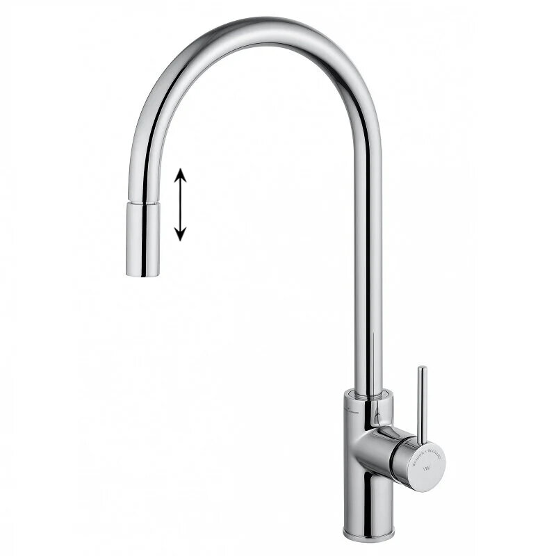 Изображение товара Смеситель для кухонной мойки Wonzon & Woghand WW-422902-CR с выдвижным изливом