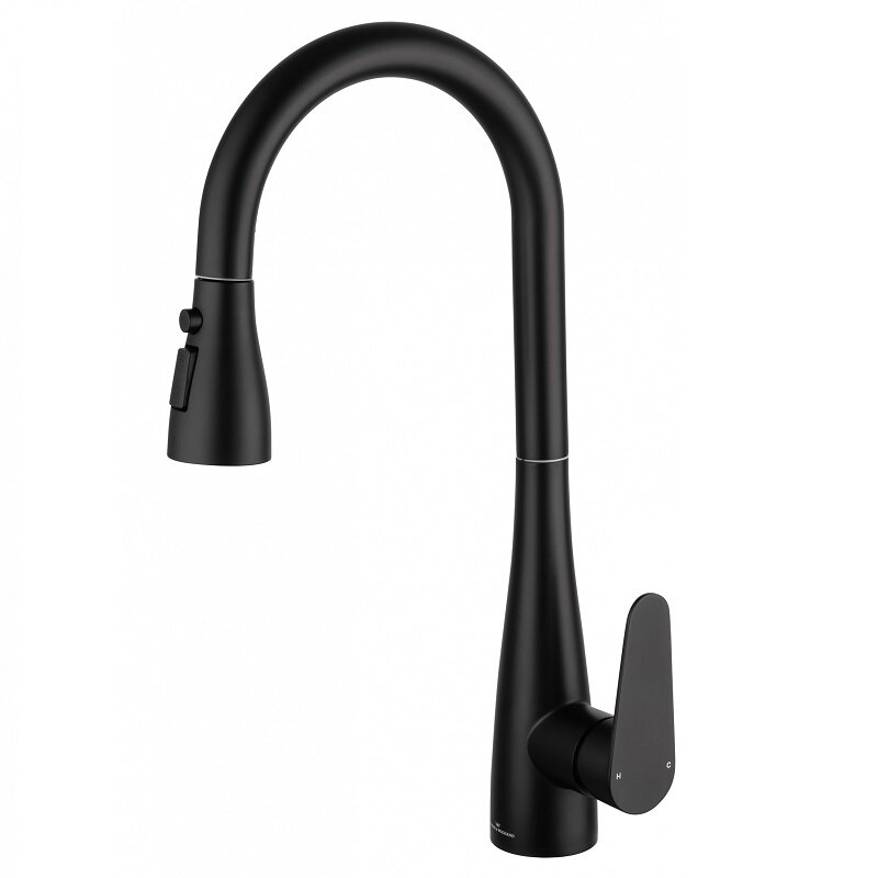 Изображение товара Смеситель для кухонной мойки Wonzon & Woghand WW-121E201B-MB черный матовый