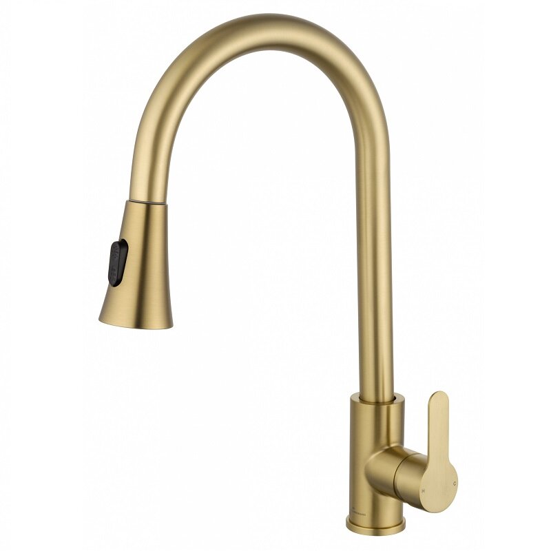 Изображение товара Смеситель для кухонной мойки Wonzon & Woghand WW-121E201L-BG брашированное золото