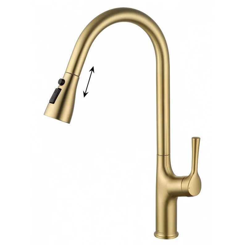 Изображение товара Смеситель для кухонной мойки Wonzon & Woghand WW-AE54123-BG цвет золото