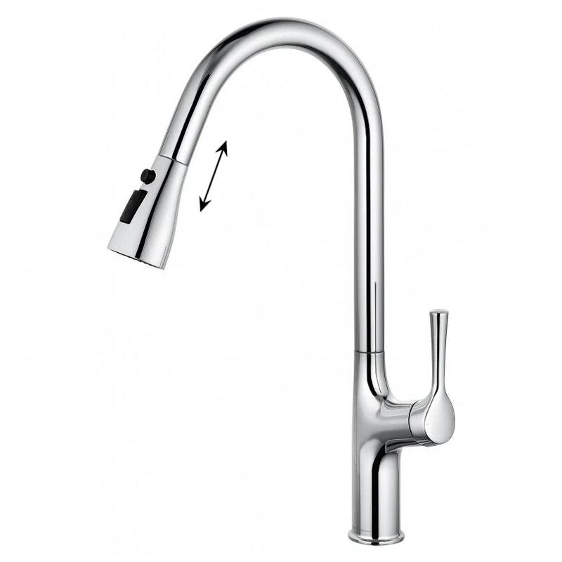 Изображение товара Смеситель для кухонной мойки с выдвижным изливом Wonzon & Woghand WW-AE54123-CR хром Изображение товара Смеситель для кухонной мойки с выдвижным изливом Wonzon & Woghand WW-AE54123-CR хром