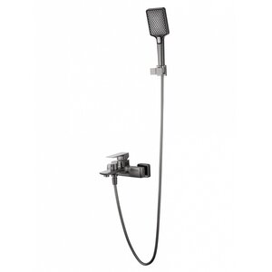 Изображение товара Смеситель для ванны и душа Wonzon & Woghand Edge WW-88639003A-BGM, с душевым гарнитуром, темный графит