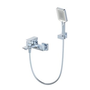 Изображение товара Смеситель для ванны и душа Wonzon & Woghand Edge WW-88639003A-CR, с душевым гарнитуром, хром