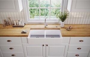 Изображение товара Мойка кухонная Alveus Neoceramic 227983, 87.2 х 44.8 см, нержавеющая сталь/акрил, белая