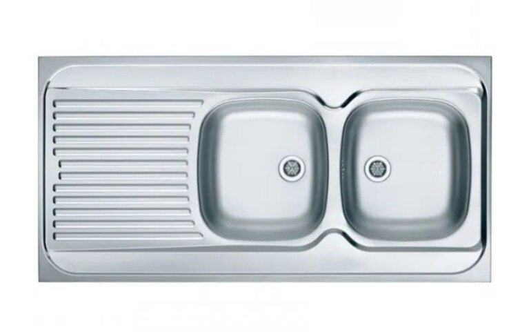 Изображение товара Мойка кухонная Alveus Classic 1009084/1009085, 120 х 60 см, чаша слева/справа, нержавеющая сталь Изображение товара Мойка кухонная Alveus Classic 1009084/1009085, 120 х 60 см, чаша слева/справа, нержавеющая сталь
