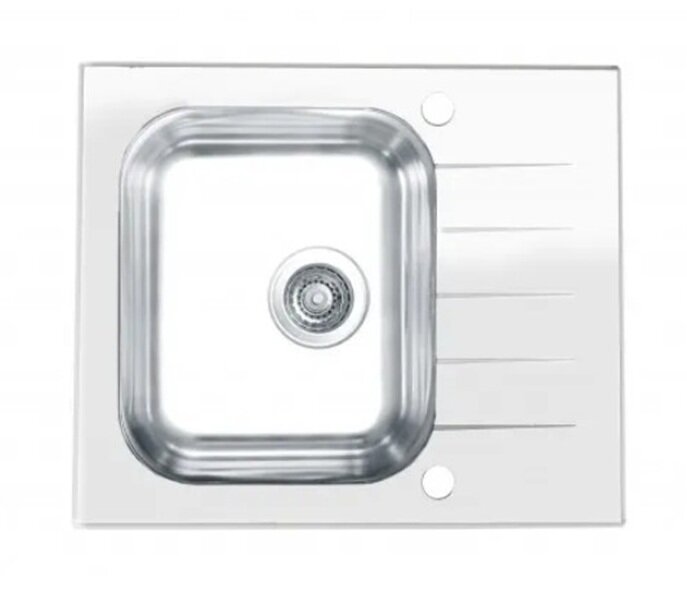 Изображение товара Кухонная мойка Alveus Vitro 1130525 60х50 см из нержавеющей стали и стекла