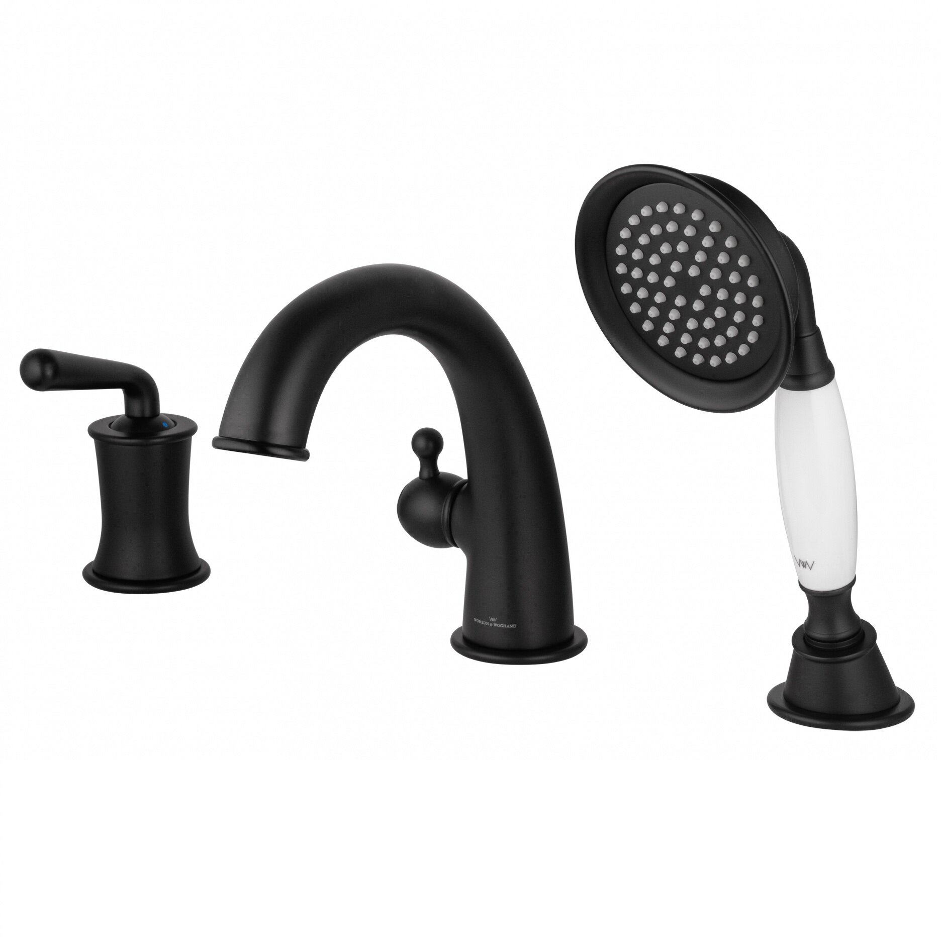 Изображение товара Смеситель на борт ванны Wonzon & Woghand Steam WW-88659008-MB черный матовый