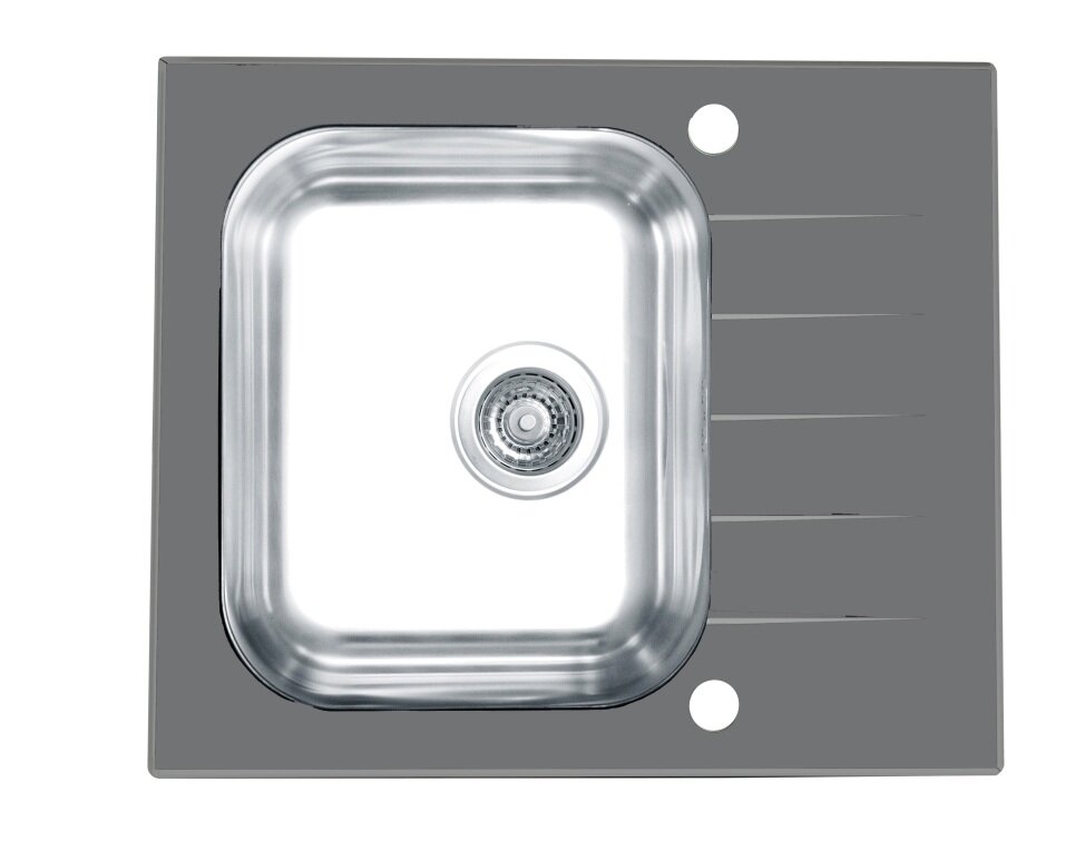 Изображение товара Кухонная мойка Alveus Vitro 1130526 60х50 см нержавеющая сталь и серое стекло