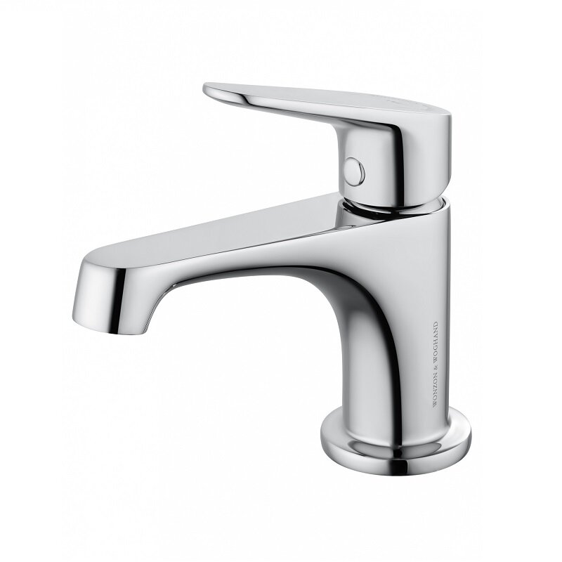 Изображение товара Современный хромированный смеситель для раковины Wonzon & Woghand WW-051121-CR/L глянцевая поверхно