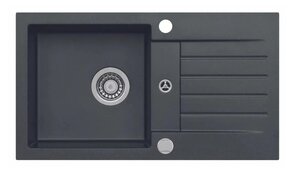 Изображение товара Кухонная мойка из искусственного камня GRANITAL Alveus Genesis Amaro размер 75х42 см угольный цвет