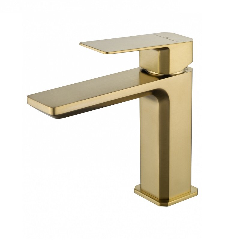 Изображение товара Смеситель для раковины Wonzon & Woghand Diamond золото брашированное 12 см излив