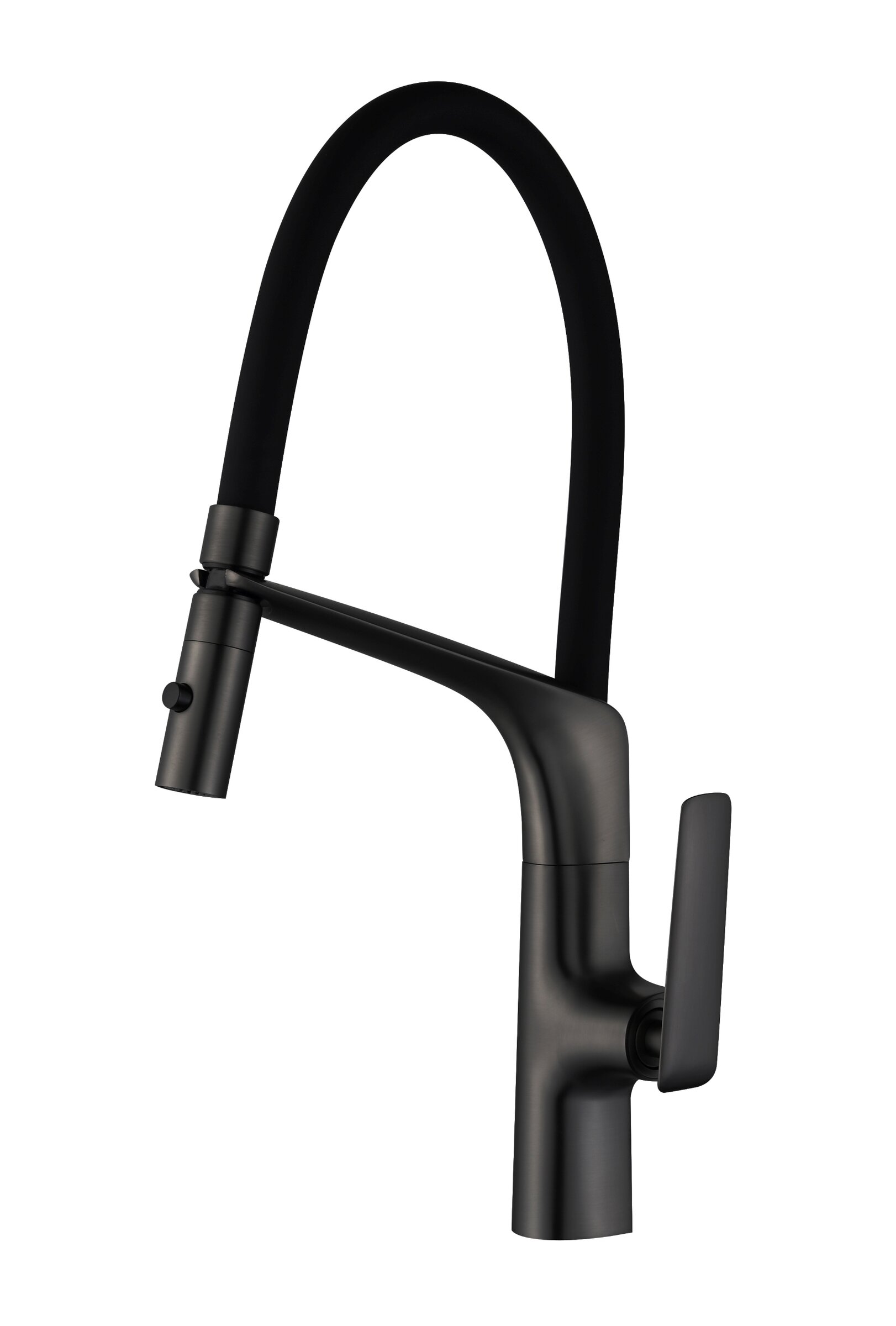 Изображение товара Смеситель Vincea VKF-115MB черный матовый с гибким изливом 27.1 см