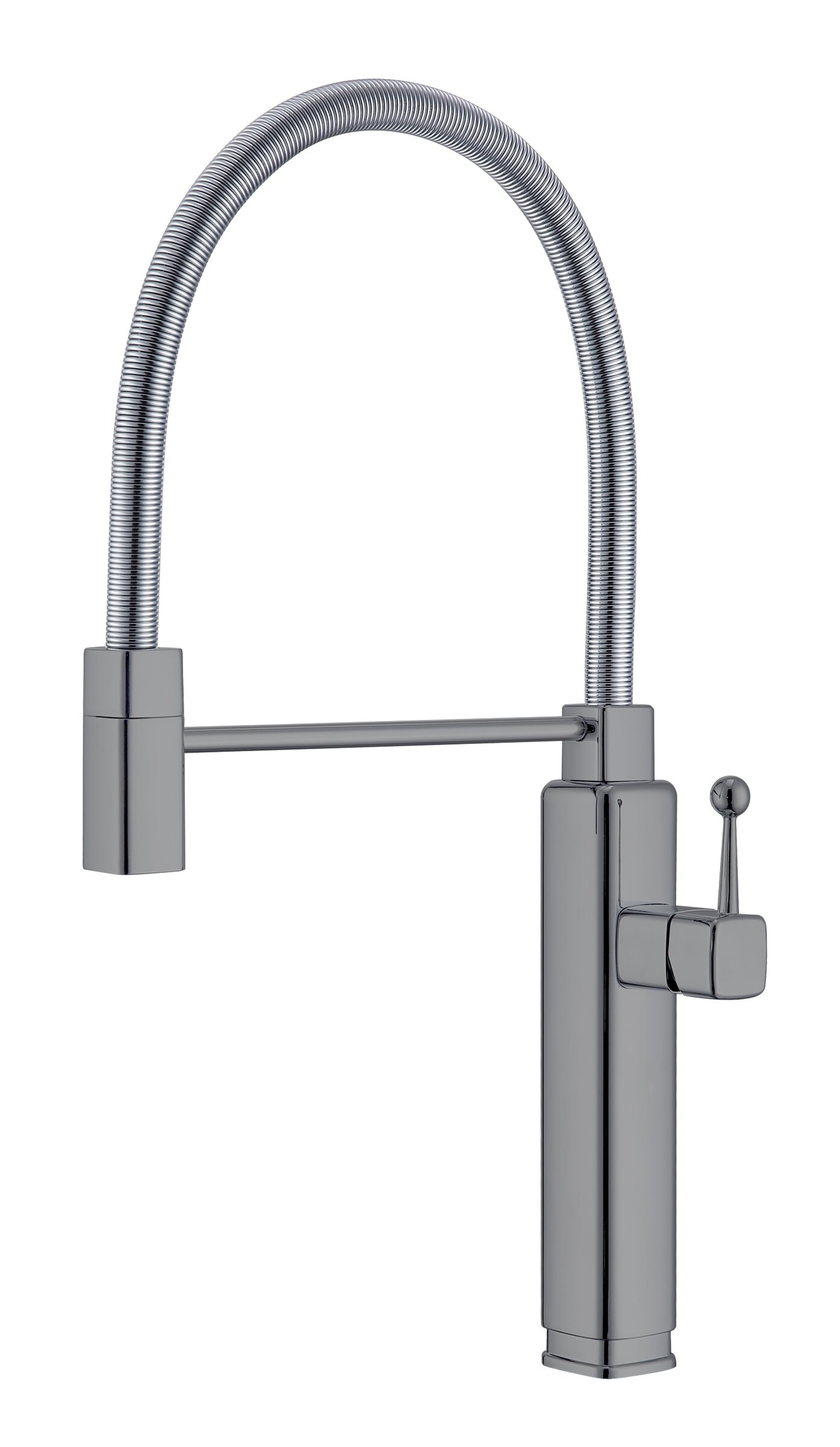 Изображение товара Смеситель для кухни Vincea VKF-101GM вороненая сталь, Италия, 27 см излив