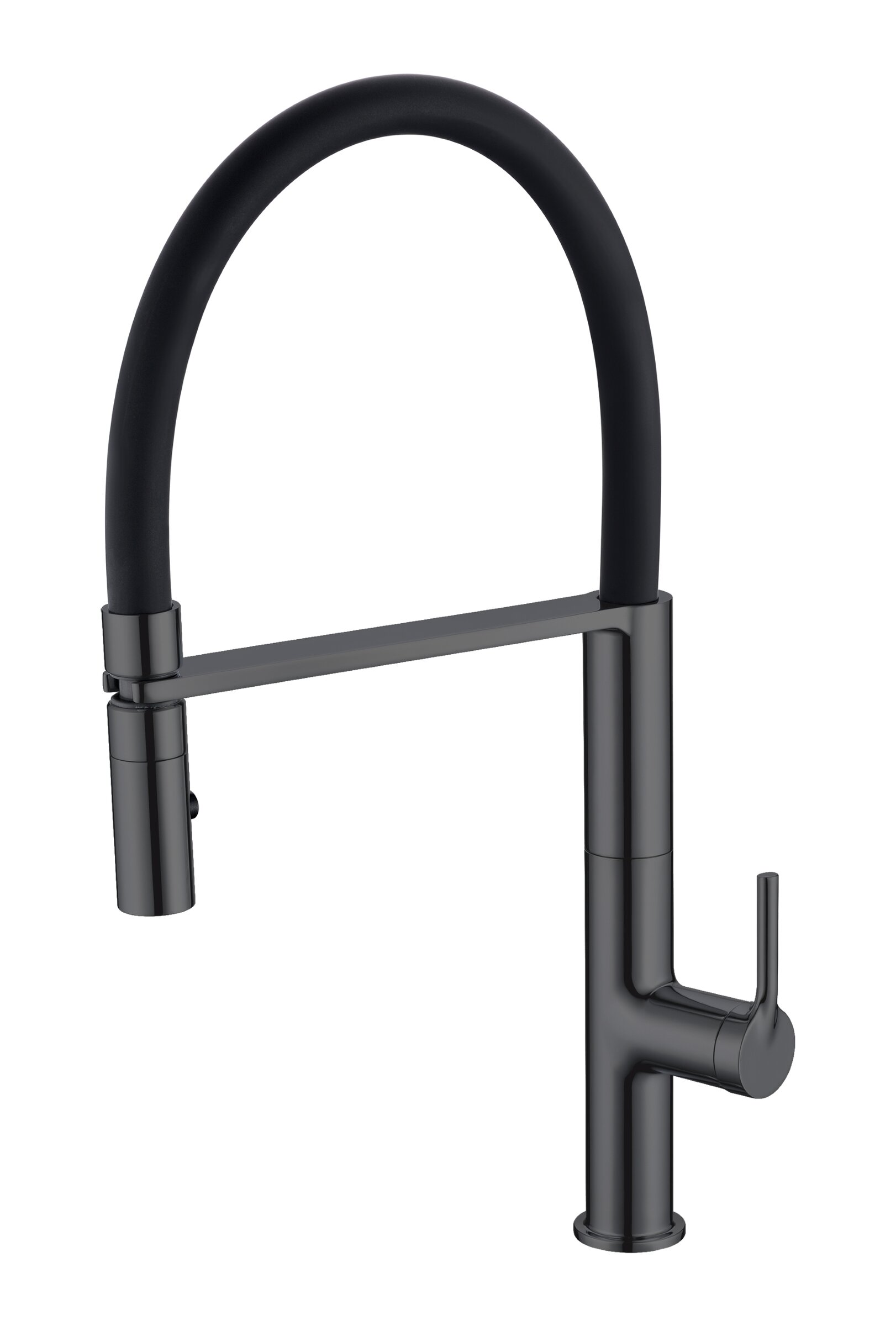 Изображение товара Смеситель для кухни Vincea VKF-114GM вороненая сталь, однорычажный, поворотный