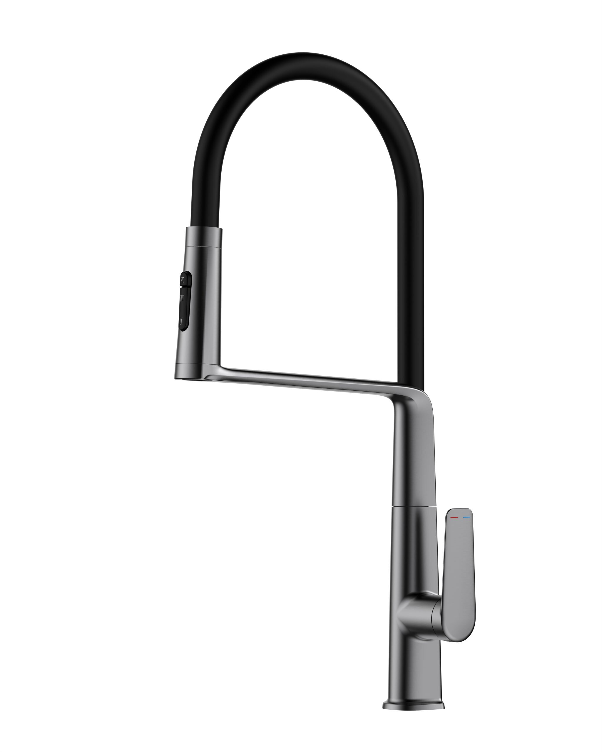 Изображение товара Современный кухонный смеситель Vincea VKF-118GM из вороненой стали Изображение товара Современный кухонный смеситель Vincea VKF-118GM из вороненой стали