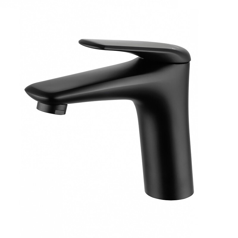 Изображение товара Смеситель для раковины Wonzon & Woghand Elbe WW-A41222-MB черный матовый