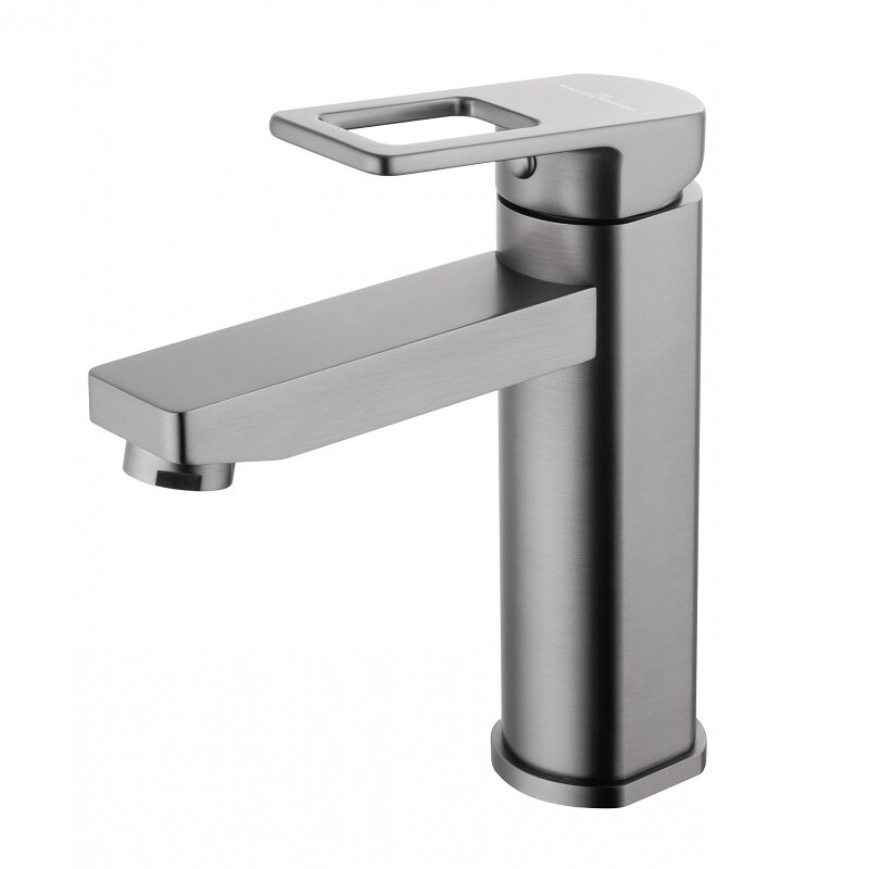 Изображение товара Смеситель для раковины Wonzon & Woghand темный графит 5 лет гарантия