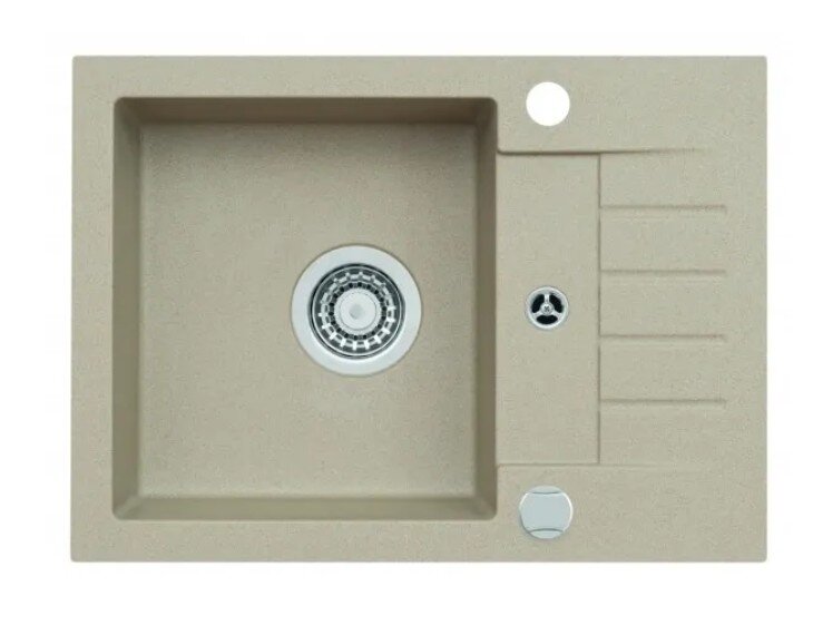 Изображение товара Мойка кухонная Alveus Genesis Amaro 1134166, искусственный гранит, бежевый, 58х42 см
