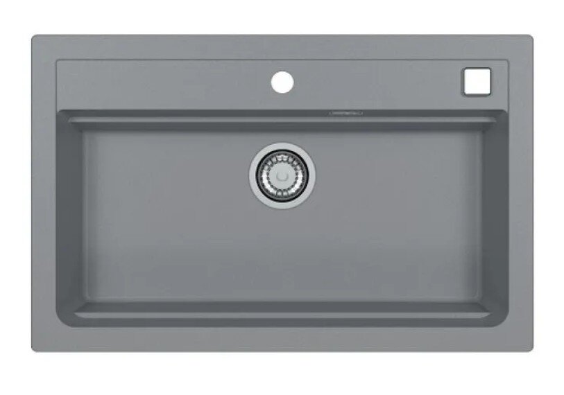 Изображение товара Мойка кухонная Alveus Atrox 40 1140446 из искусственного камня серого цвета 79х50 см