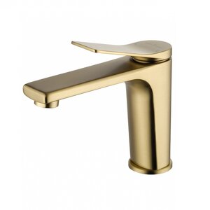 Изображение товара Смеситель для раковины Wonzon & Woghand WW-XH-012-BG, цвет брашированное золото PVD