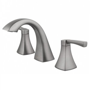 Изображение товара Стильный смеситель для раковины Wonzon & Woghand на 3 отверстия темный графит