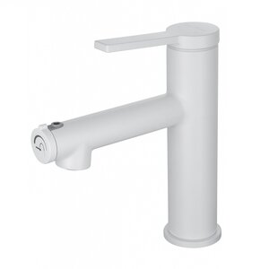 Изображение товара Смеситель для раковины Wonzon & Woghand WW-H1017-MW, с функцией полоскания, цвет белый матовый