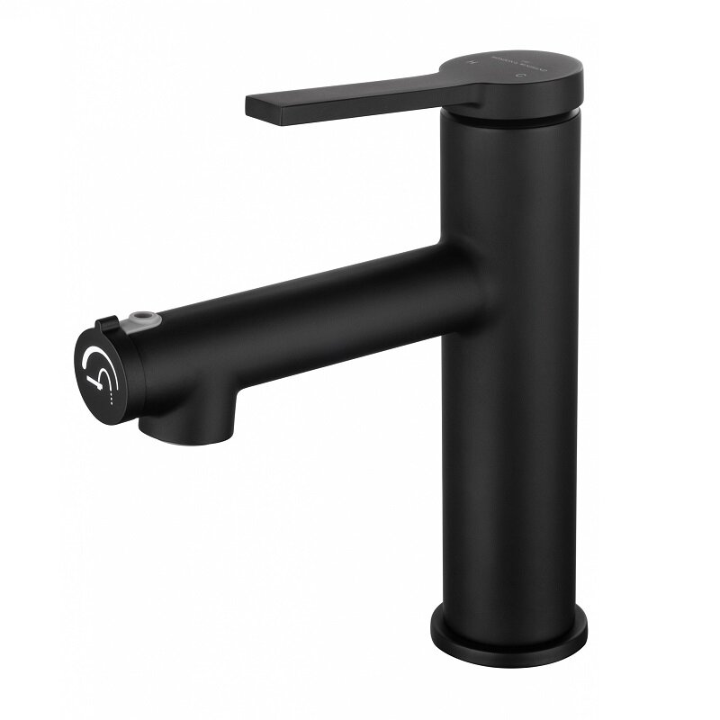 Изображение товара Смеситель для раковины Wonzon & Woghand WW-H1017-MB черный матовый с функцией полоскания