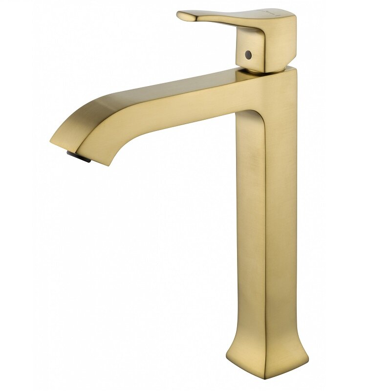 Изображение товара Смеситель для раковины Wonzon & Woghand Flex с брашированным золотом, 5 лет гарантии