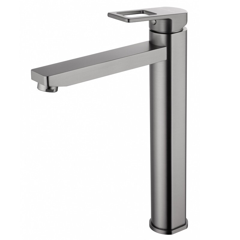 Изображение товара Смеситель для раковины Wonzon & Woghand темный графит брашированный 5 лет гарантия