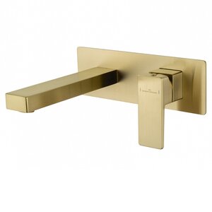 Изображение товара Смеситель для раковины встраиваемый Wonzon & Woghand Cube 2.0 WW-88869068-BG, с внутренней частью, цвет брашированное золото PVD