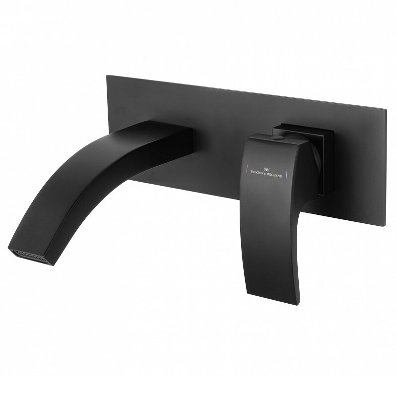 Изображение товара Встраиваемый смеситель для раковины Wonzon Woghand Fit WW-88869009-MB черный матовый