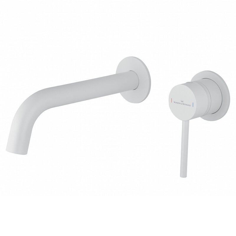 Изображение товара Встраиваемый смеситель для раковины Wonzon & Woghand WW-88869017-MW белый матовый