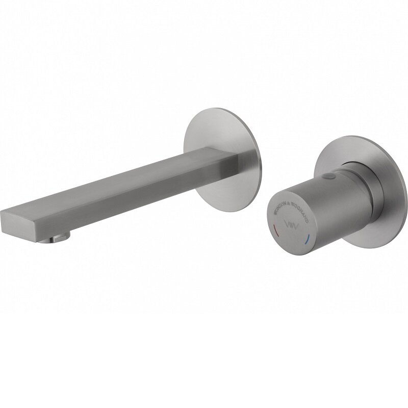 Изображение товара Встраиваемый смеситель для раковины Wonzon & Woghand WW-105-BS никель