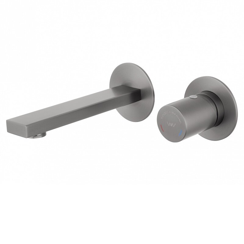 Изображение товара Встраиваемый смеситель для раковины Wonzon & Woghand WW-105-BGG тёмный графит