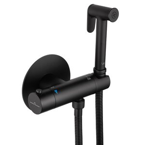 Изображение товара Гигиенический душ Wonzon & Woghand WW-88819902-MB, с термостатическим смесителем, цвет черный матовый