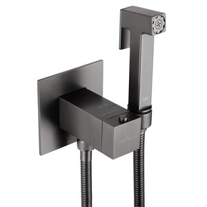 Изображение товара Гигиенический душ Wonzon & Woghand WW-88829910-BGM, с термостатическим смесителем, цвет темный графит PVD