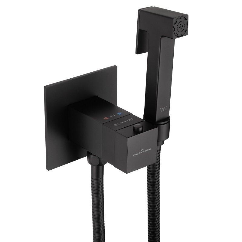 Изображение товара Гигиенический душ Wonzon & Woghand WW-88829910-MB с термостатом черный матовый