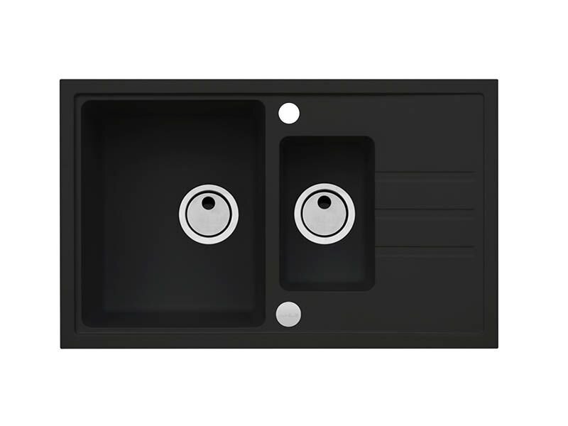 Изображение товара Мойка кухонная Alveus Intermezzo 70 78х48 см искусственный камень глубокий черный
