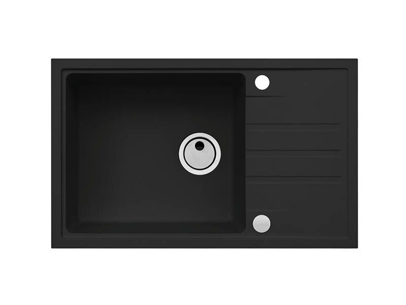 Изображение товара Мойка кухонная Alveus Intermezzo 130 78x48 см искусственный камень черная Изображение товара Мойка кухонная Alveus Intermezzo 130 78x48 см искусственный камень черная
