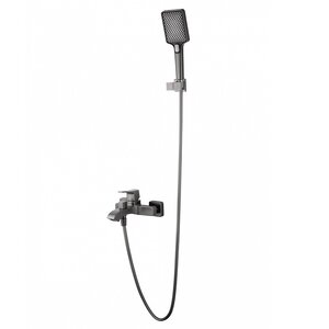 Изображение товара Смеситель для ванны и душа Wonzon & Woghand Flex WW-88037072-BGM, с душевым гарнитуром, PVD покрытие, темный графит
