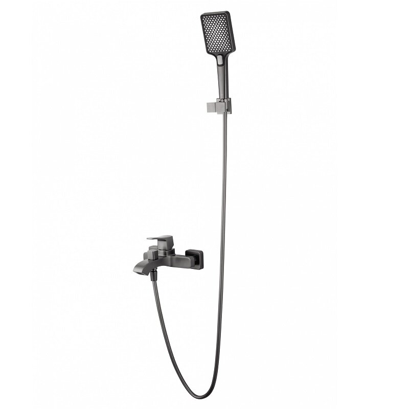 Изображение товара Смеситель для ванны и душа Wonzon & Woghand Flex WW-88037072-BGM, с душевым гарнитуром, PVD покрытие, темный графит Изображение товара Смеситель для ванны и душа Wonzon & Woghand Flex WW-88037072-BGM, с душевым гарнитуром, PVD покрытие, темный графит