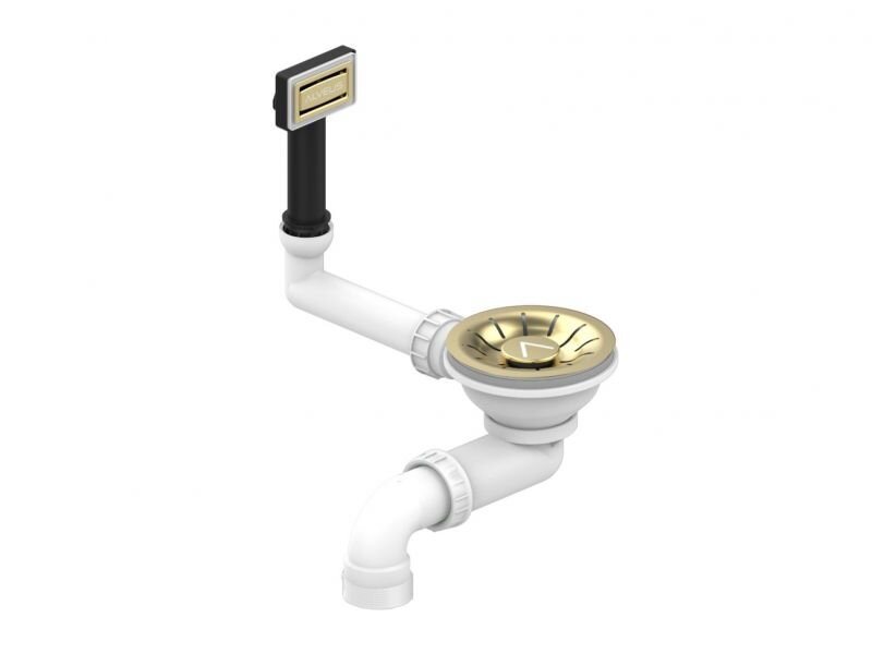 Изображение товара Сифон для кухонной мойки Alveus Quick close 149609 золото 3 1/2 дюйма Изображение товара Сифон для кухонной мойки Alveus Quick close 149609 золото 3 1/2 дюйма