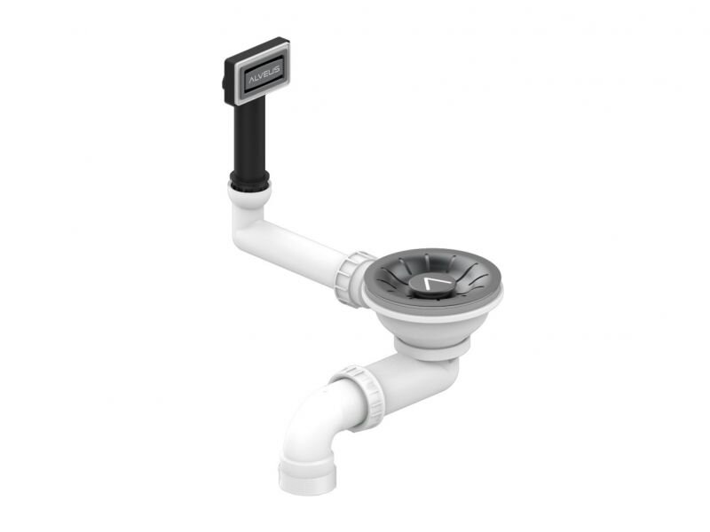 Изображение товара Сифон для кухонной мойки Alveus Quick close 1149610 антрацит 3 1/2 дюйма Изображение товара Сифон для кухонной мойки Alveus Quick close 1149610 антрацит 3 1/2 дюйма