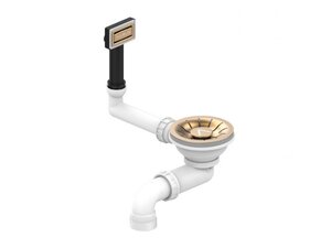 Изображение товара Сифон Alveus Quick close 1149614, для кухонной мойки, с переливом, 3 1/2 дюйма, бронза