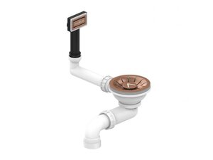 Изображение товара Сифон Alveus Quick close 1149616, для кухонной мойки, с переливом, 3 1/2 дюйма, медь