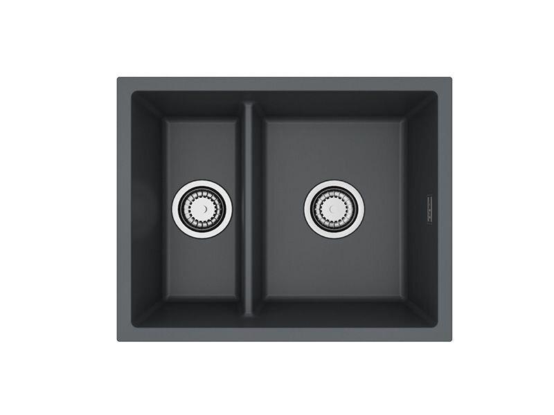Изображение товара Alveus Omni 50 1150070 мойка кухонная 2 чаши 55x45 см GRANITAL глубокий черный