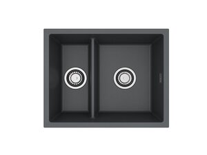 Изображение товара Alveus Omni 50 1150070 мойка кухонная 2 чаши 55x45 см GRANITAL глубокий черный