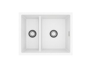 Изображение товара Alveus Omni 50 1150065 мойка кухонная 2 чаши GRANITAL белая 550x450 мм