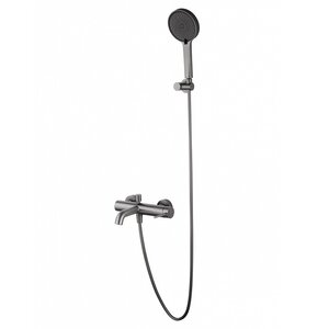 Изображение товара Смеситель для ванны и душа Wonzon & Woghand Stick WW-88639017-BGM, с душевым гарнитуром, PVD покрытие, темный графит