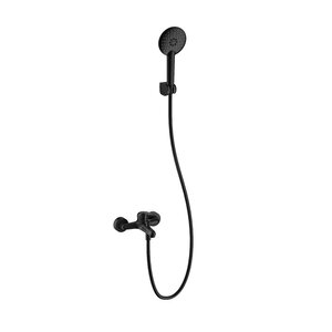 Изображение товара Смеситель для ванны и душа Wonzon & Woghand WW-4530-MB, с душевым гарнитуром, черный матовый